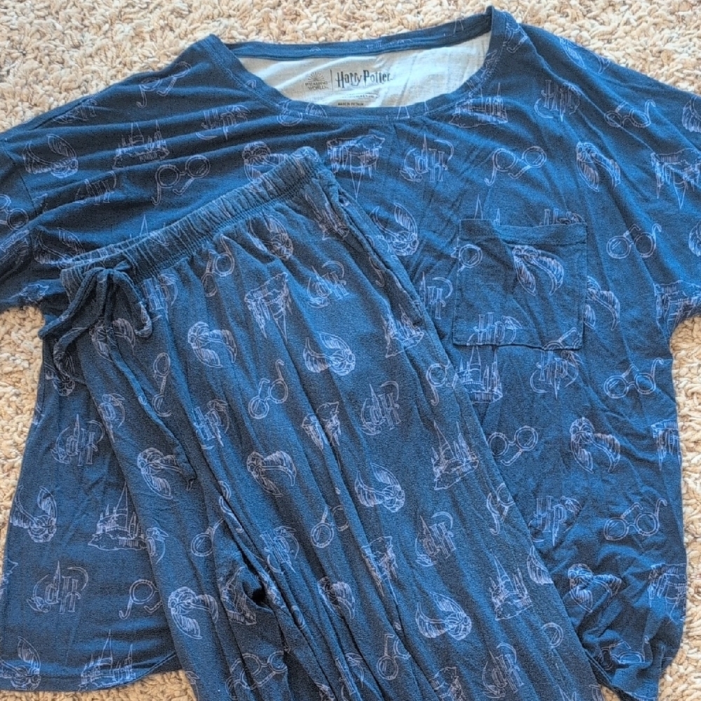 Harry Potter Blue Print Pajama Set